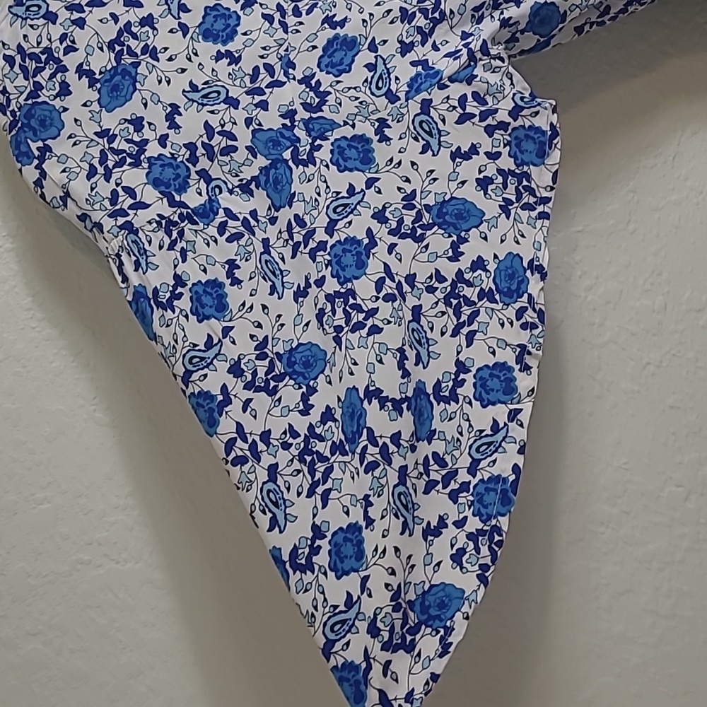 Abel the Label Wild Bloom Tiered Flowy Boho Floral Maxi Blue Floral Size M - Picture 6 of 9